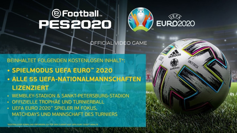 eFootball PES 2020: Update zur UEFA Euro 2020 erscheint am 4. Juni