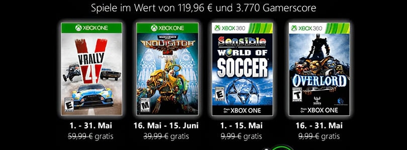 Games with Gold: Diese Spiele gibt es im Mai gratis