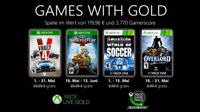 Games with Gold: Diese Spiele gibt es im Mai gratis