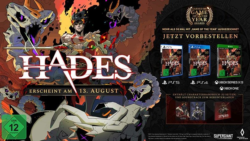 Hades: ab sofort auf PlayStation und Xbox erhältlich