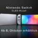 Nintendo Switch: OLED-Modell mit farbintensivem 7-Zoll-Bildschirm angekündigt