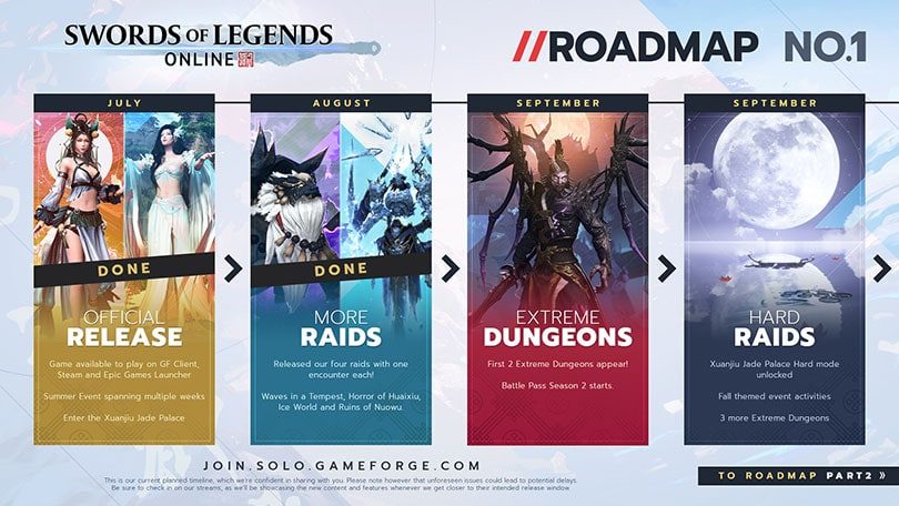 Swords of Legends Online: Entwickler geben neue Roadmap bekannt