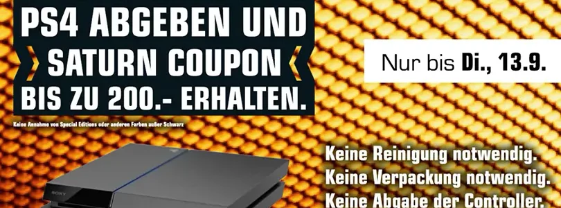 Playstation 4: Saturn Eintauschaktion