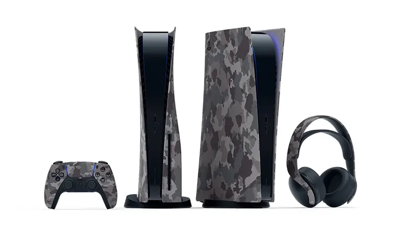 Playstation 5: Family Console Covers GrayCamo