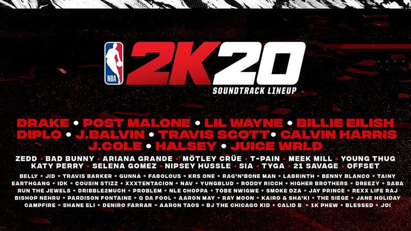 NBA 2K20: Soundtrack Lineup