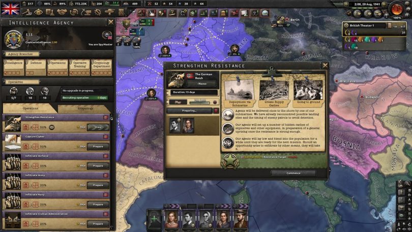 Hearts of Iron 4: La Resistance Screen