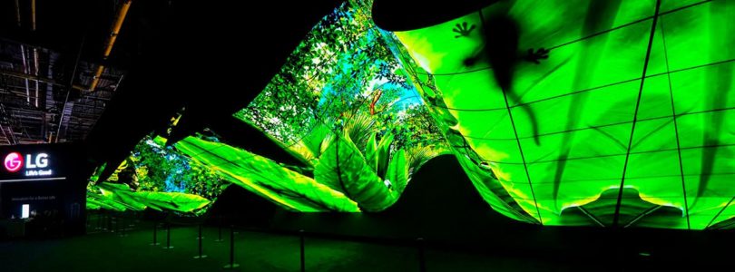 LG’s spektakuläre “OLED Wave and Fountain”-Ausstellung fasziniert erneut CES-Besucher