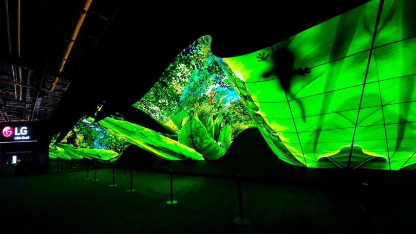 LG’s spektakuläre “OLED Wave and Fountain”-Ausstellung fasziniert erneut CES-Besucher